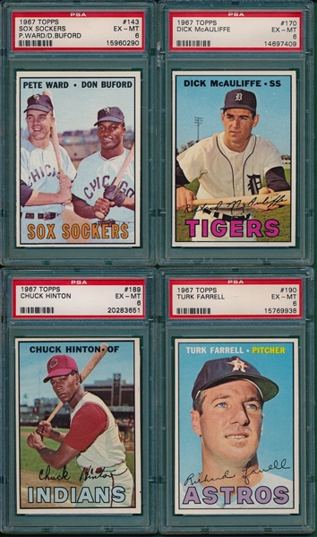 1967 Topps (15) Card Lot W/ Stargell PSA