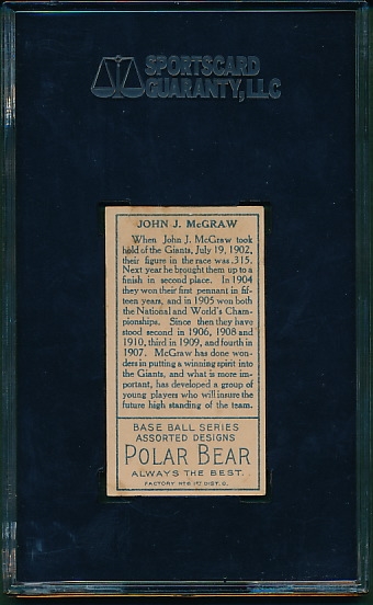 1911 T205 McGraw Polar Bear SGC 60