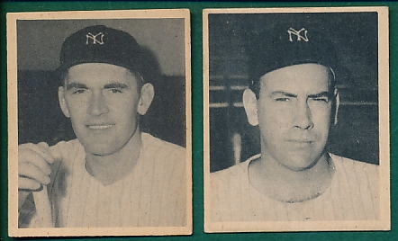 1948 Bowman #11 Lindell & #22 Bevins, Lot of (2) Yankees