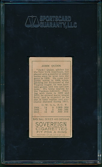 1911 T205 Quinn Sovereign Cigarettes SGC 50
