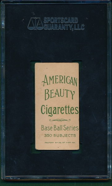 1909-1911 T206 Willetts American Beauty Cigarettes SGC 30