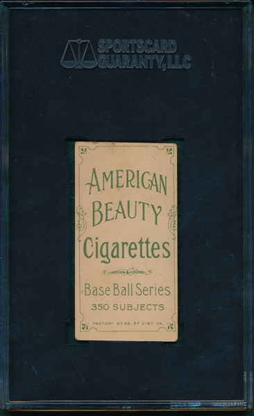 1909-1911 T206 McElveen American Beauty Cigarettes SGC 40