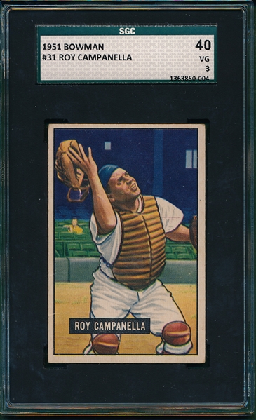 1951 Bowman #31 Roy Campanella SGC 40