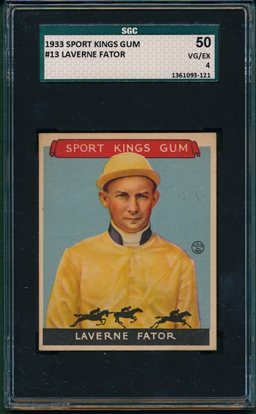 1933 Sports Kings #13 Laverne Fator SGC 50