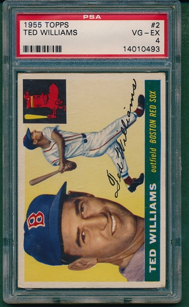 1955 Topps #2 Ted Williams PSA 4