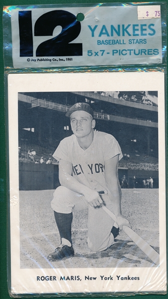 1960s Jay Publishing New York Yankees, Unopened W/ Maris on Top