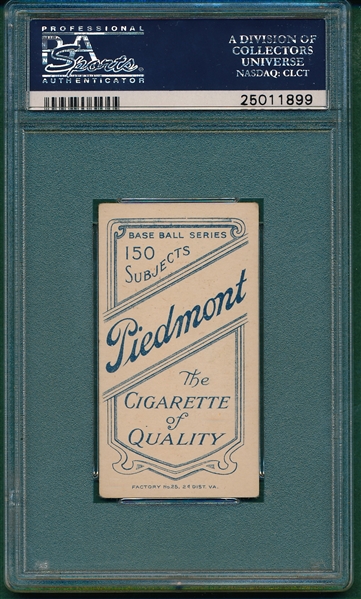 1909-1911 T206 Weimer, Portrait, Piedmont Cigarettes PSA 4
