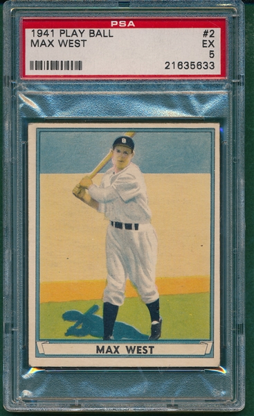 1941 Play Ball #2 Max West PSA 5