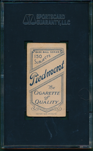 1909-1911 T206 Keeler, Portrait, Piedmont Cigarettes SGC 20