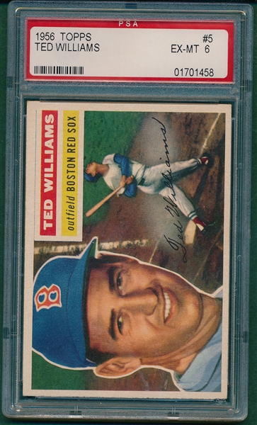 1956 Topps #5 Ted Williams PSA 6
