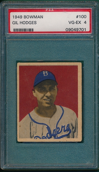 1949 Bowman #100 Gil Hodges PSA 4
