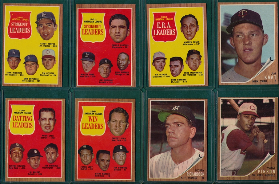 1962 Topps Lot of (160) W/ Koufax Leader