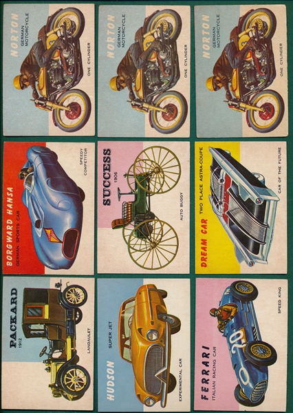 1954 Topps World on Wheels,  Lot of (12) W/ #111 Nardi SGC 88
