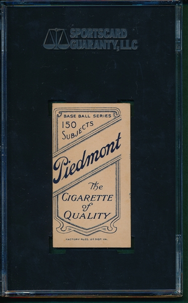 1909-1911 T206 Elberfeld, NY, Piedmont Cigarettes SGC 80