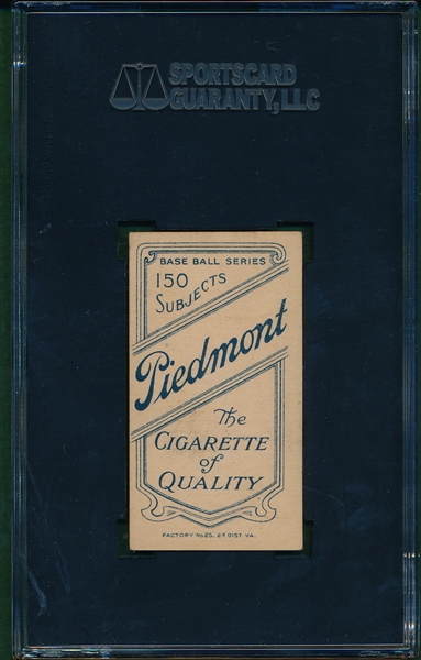1909-1911 T206 Pastorius Piedmont Cigarettes SGC 80