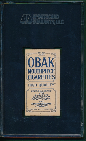 1910 T212-2 Streib Obak Cigarettes SGC 50