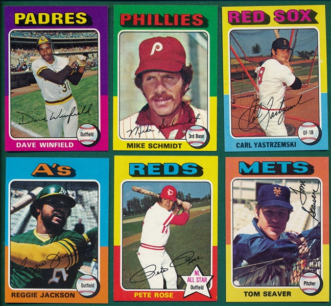 1975 Topps Complete Set (660) W/ Brett, Yount, Carter and Rice, Rookies