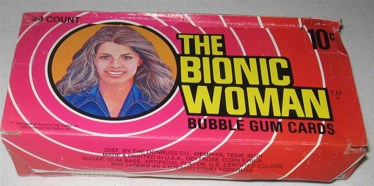 1976 Donruss The Bionic Woman Box & (18) Wax Packs