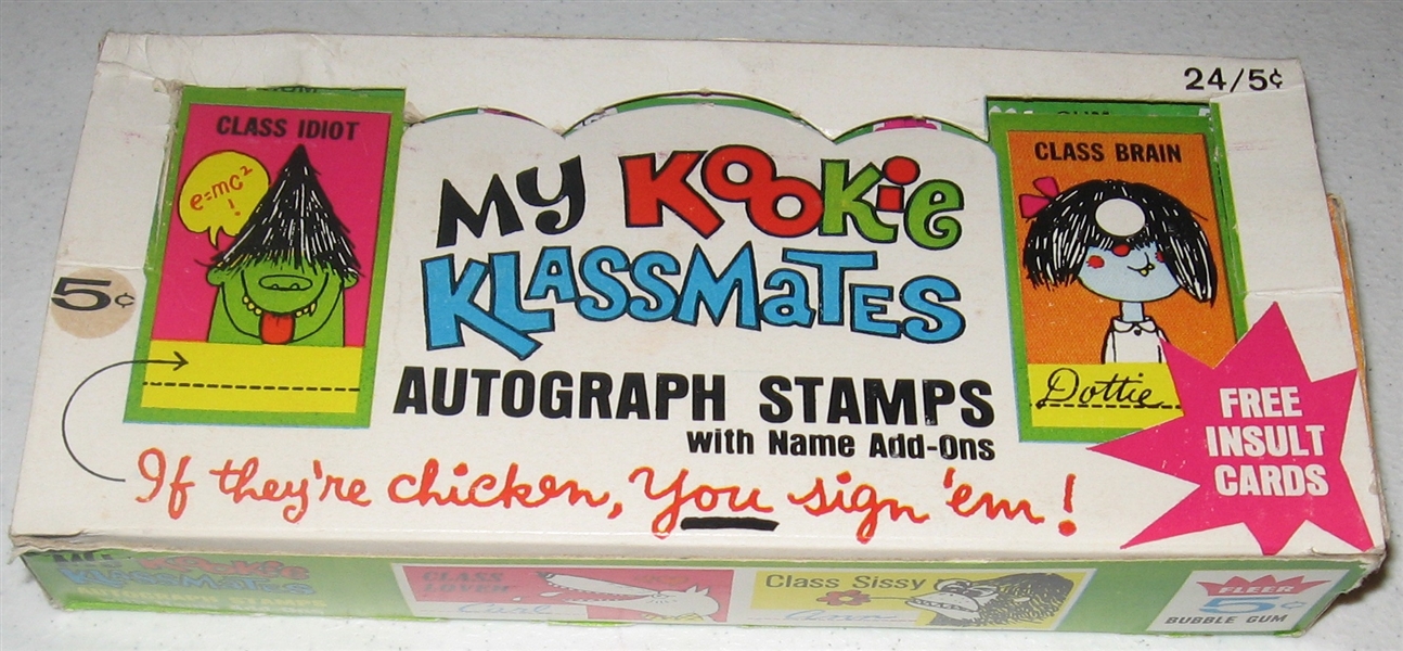 1968 Fleer My Kookie Klassmates Box of (24) Packs 
