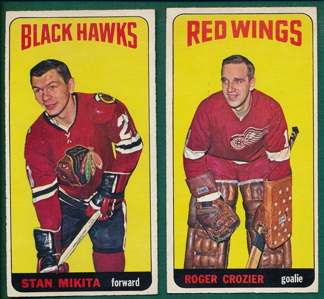 1964/65 Topps HCKY #47 Roger Crozier & #31 Stan Mikita, Lot of (2) *High Grade*