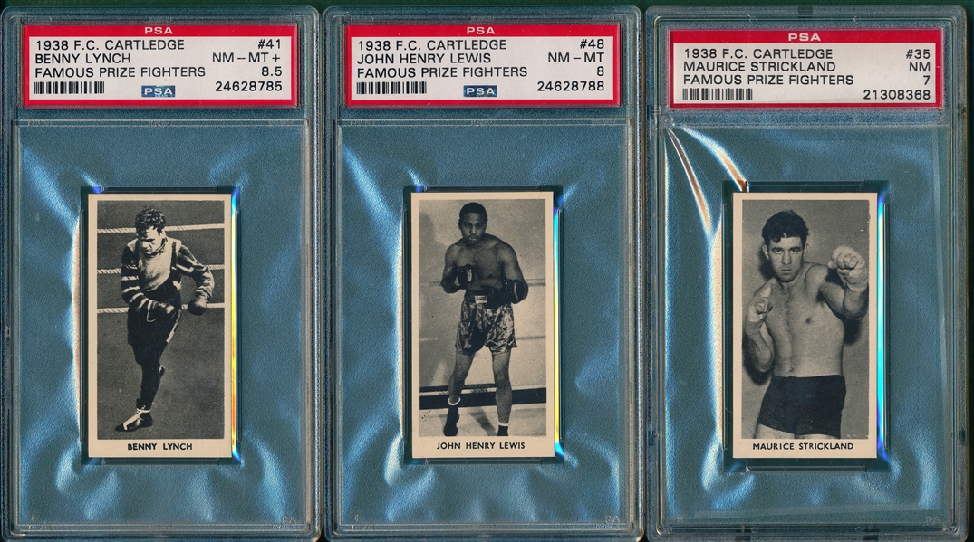 1938 F C Cartledge Famous Prize Fighters Lot of (46) W/ Perrins PSA 9 *High Grade*