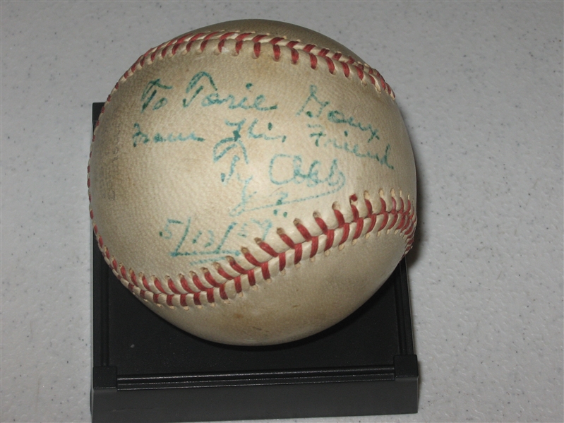 Ty Cobb Autographed Baseball, Certified JSA