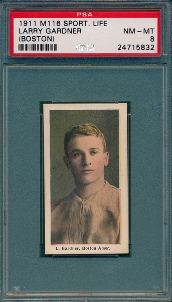1910-1911 M116 Gardner, Boston, Sporting Life PSA 8 *None Higher*