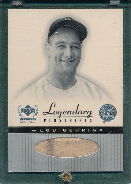 2000 Upper Deck Yankees Legends, Legendary Pinstripes Lou Gehrig