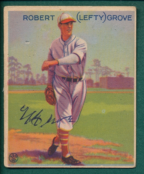 1933 Goudey #220 Robert LeftyGrove, Autographed JSA Authentic