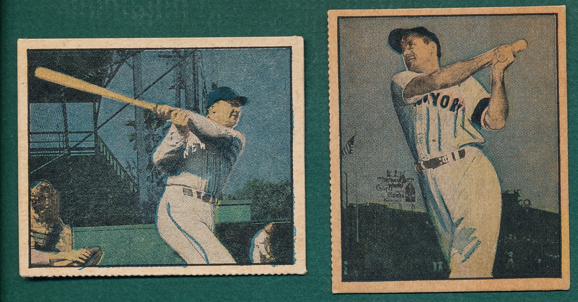 1951 Berk Ross Lot of (8) Yankees W/ Mize