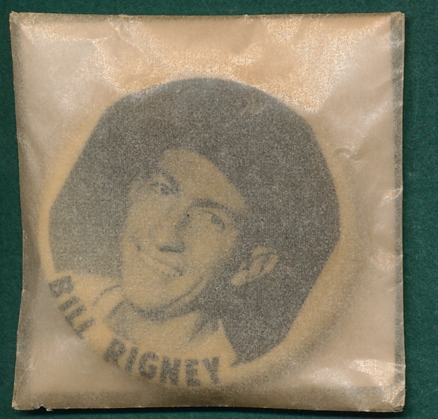 1950s Bill Rigney Celluloid Pinback Button (New York Giants) Stadium Pin *Sealed*