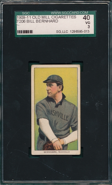 1909-1911 T206 Bernhard Old Mill Cigarettes SGC 40 *Southern League*