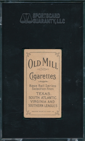 1909-1911 T206 Hickman Old Mill Cigarettes SGC 30 *Southern League*