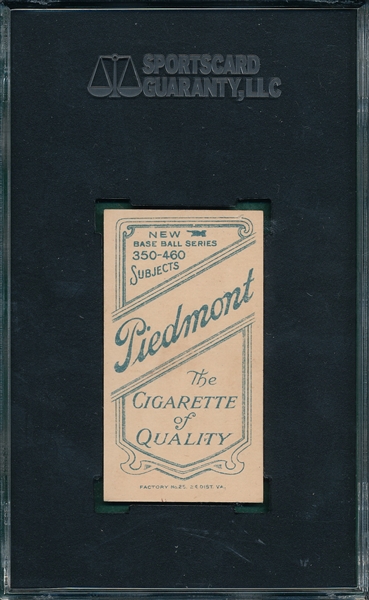 1909-1911 T206 Ames, Hands Above Head, Piedmont Cigarettes SGC 60 
