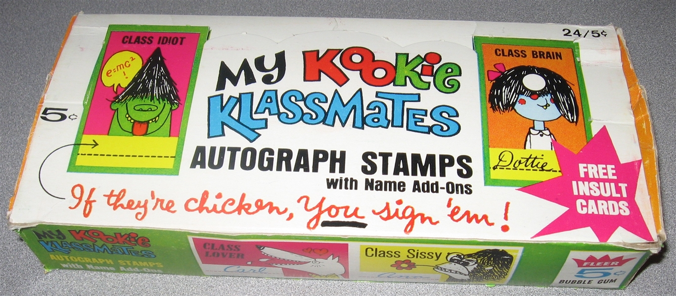1968 Fleer My Kookie Klassmates Box of (20) Packs 
