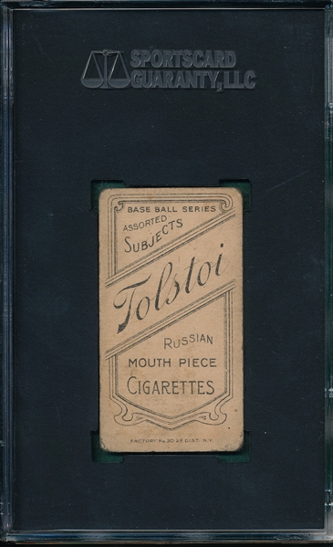 1909-1911 T206 Hayden Tolstoi Cigarettes SGC 30