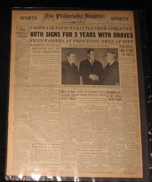 Babe Ruth Newspapers Lot 