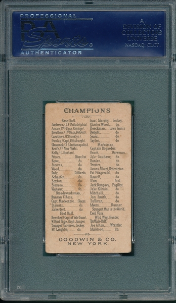 1888 N162 Cap Anson Goodwin Champions PSA 2