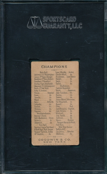1888 N162 Bob Caruthers Goodwin Champions SGC 40