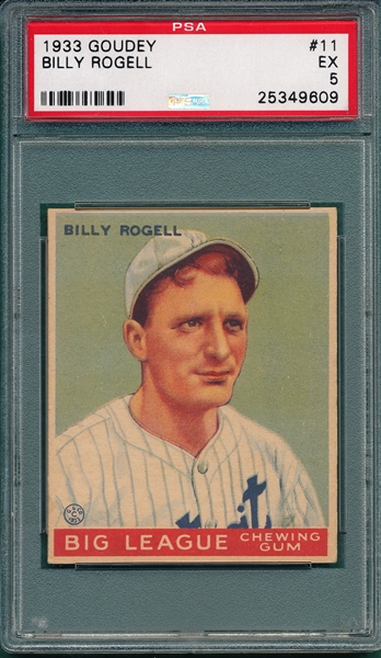 1933 Goudey #11 Billy Rogell PSA 5