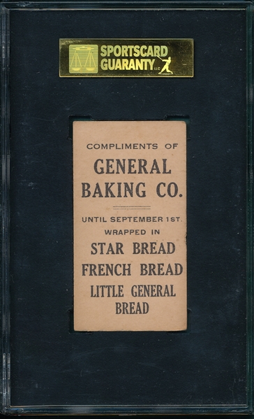 1914 D303 Rebel Oakes General Baking Co. SGC 40