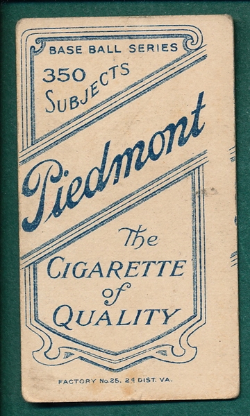 1909-1911 T206 Adkins Piedmont Cigarettes *Color Shift*