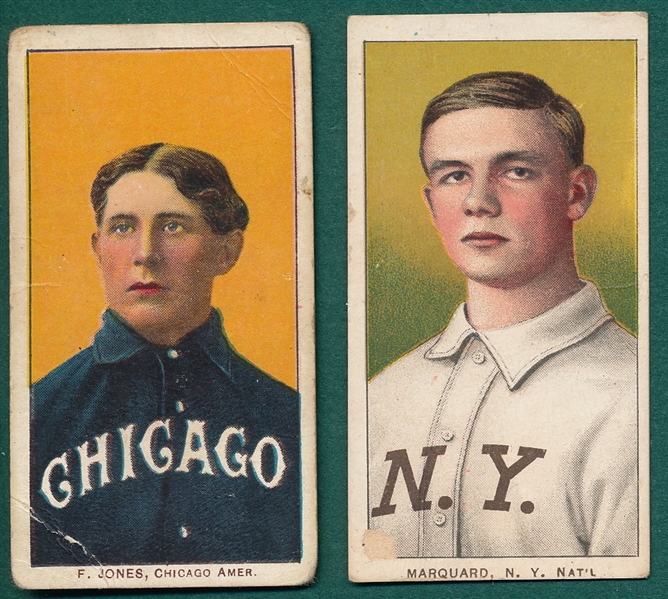1909-1911 T206 F. Jones & Marquard, Portrait, (2) Card Lot 