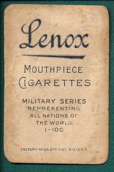 1910 T81 Private Italy Lenox Cigarettes 