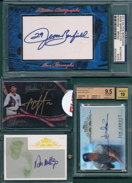 Lot of (4) Autographed Cards W/ Topps Tribute Mattingly