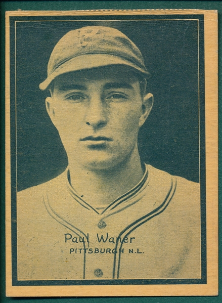 1931 W517 #34 Paul Waner, No Number 