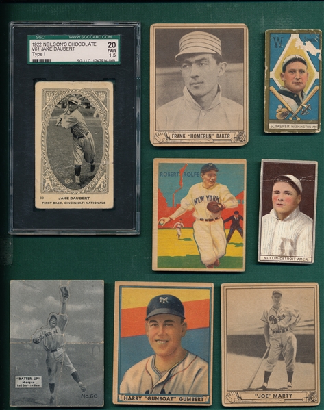 1911-41 Type Card Lot of (13) W/ Home Run Baker 