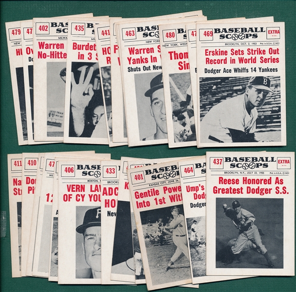 1961 Nu-Card Baseball Scoops Lot of (30) W/ Cobb