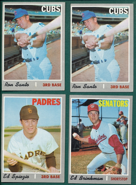 1970 Topps Lot of (77) High Numbers W/ (2) Santo
