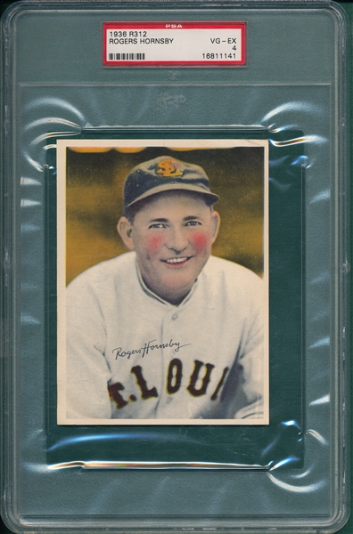 1936 R312 Rogers Hornsby PSA 4